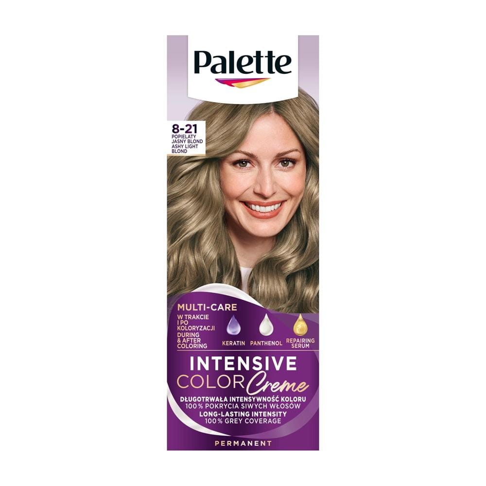 269289 PALETTE INTENSIVE COLOR CREME FARBA KOL  8-21  POPIELATY JASNY BLOND / ASHY LIGHT BLOND 9000101677607