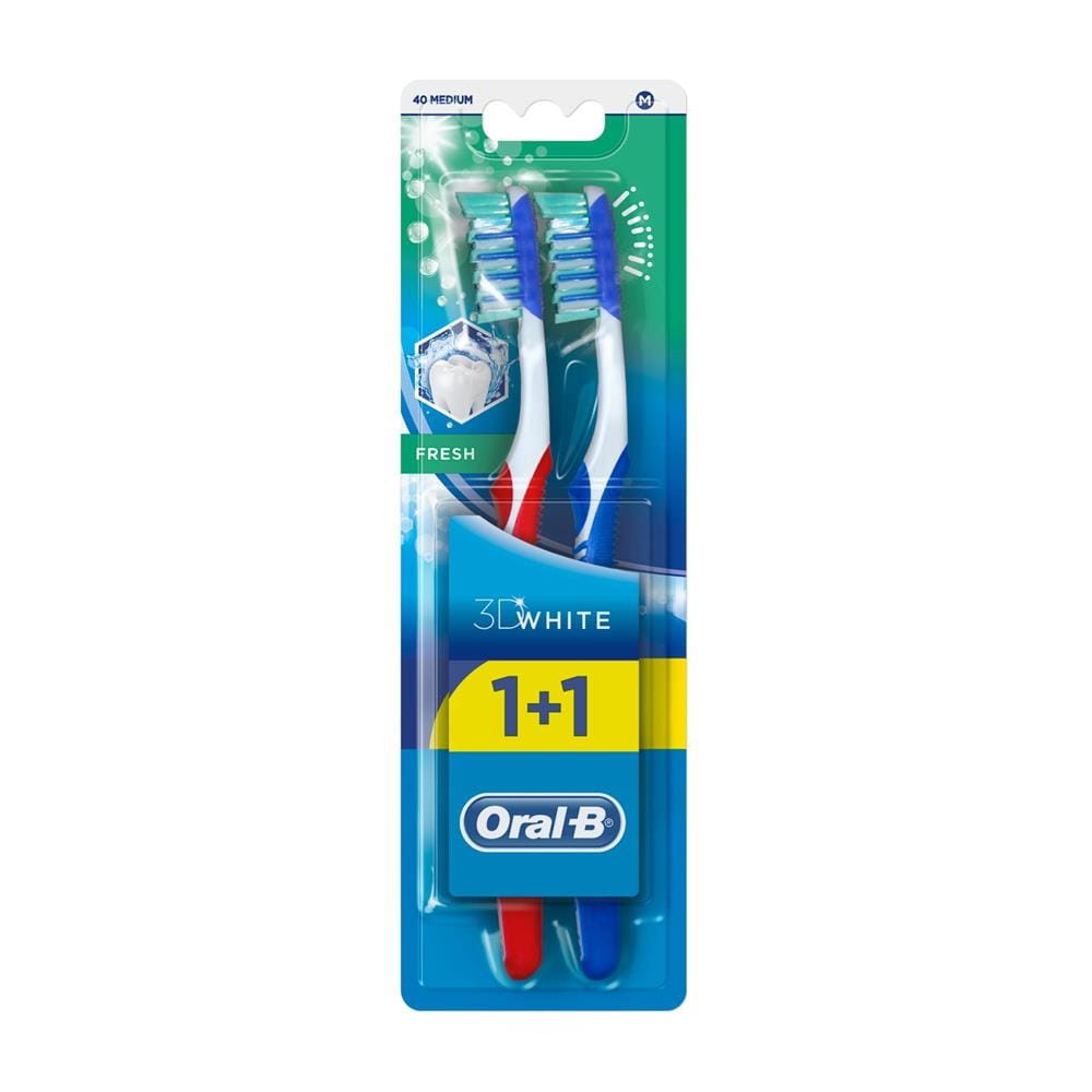 278432 ORAL B. SZCZOTECZKA DO ZĘBÓW 1+1 3D WHITE FRESH MEDIUM 40 3014260111762