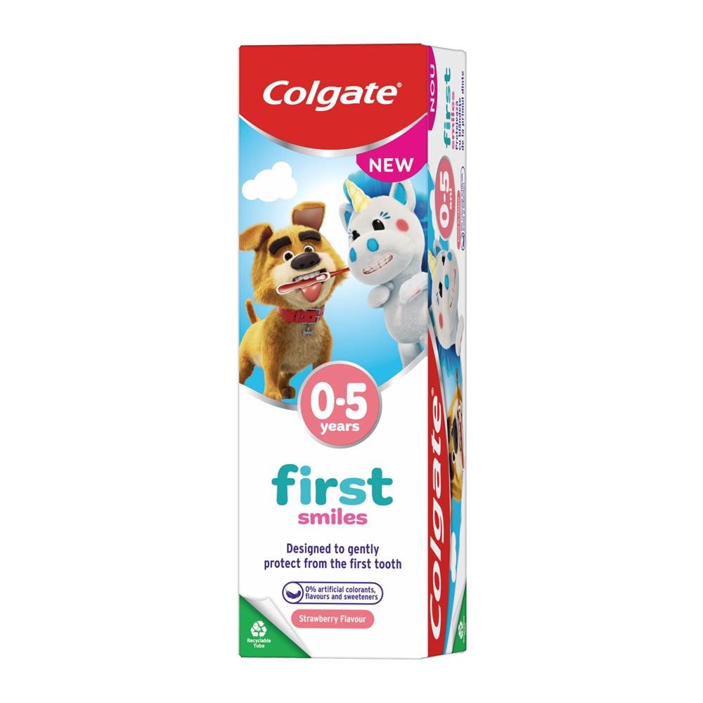 294842 COLGATE PASTA DO ZĘBÓW  50ML 0-2 KIDS FIRST SMILE TRUSKAWKA 8718951610583