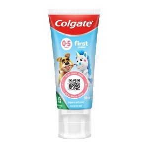 294842 COLGATE PASTA DO ZĘBÓW  50ML 0-2 KIDS FIRST SMILE TRUSKAWKA 8718951610583