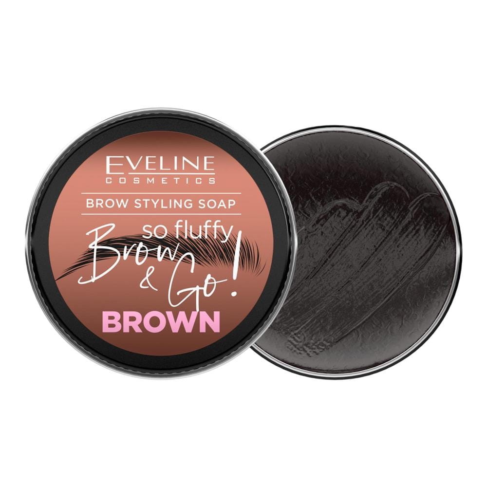294825 EVELINE BROW&amp;GO MYDŁO DO STYLIZACJI BRWI 25G BROWN 5903416065647