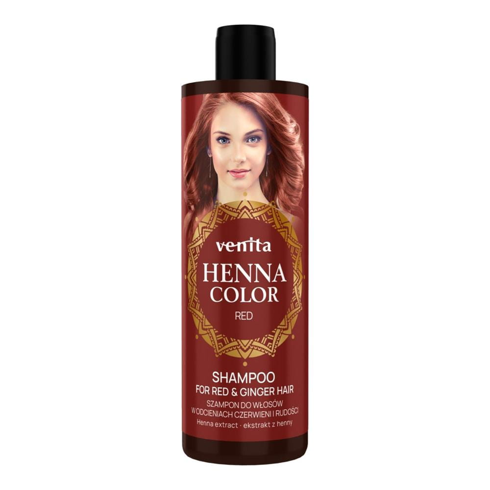 295087 VENITA HENNA COLOR SZAMPON DO WŁOSÓW 300ML RED CZERWIENIE,RUDOŚCI 5902101521451