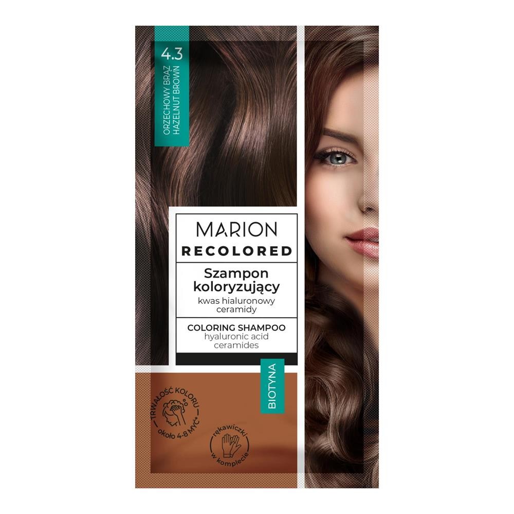 295338 MARION RECOLORED SZAMPON KOL 4.3 ORZECHOWY BRĄZ/HAZELNUT BROWN 5902853066880