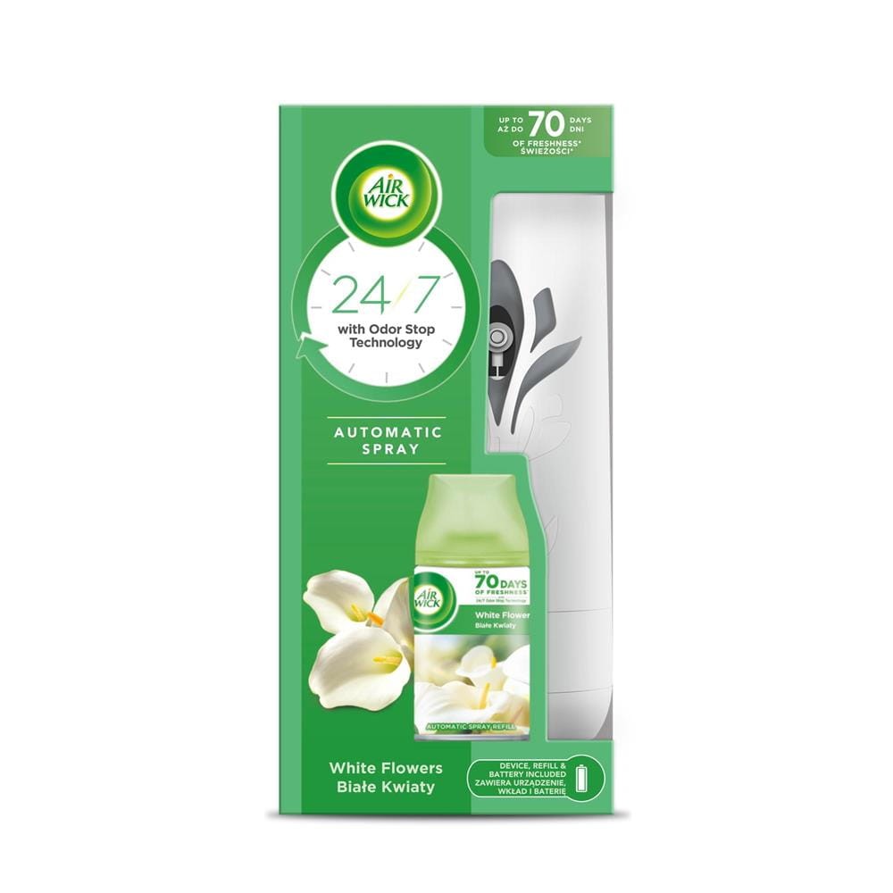 281008 AIR WICK ODŚWIEŻACZ POWIETRZA FRESHMATIC KOMPLET BIAŁE KWIATY/WHITE FLOWERS 5900627073591