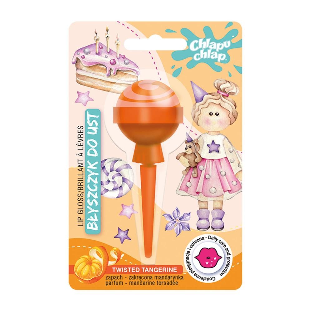 294236 CHLAPU CHLAP BŁYSZCZYK DO UST LIZAK ZAKRĘCONA MANDARYNKA/TWISTED TANGERINE 5901571013428