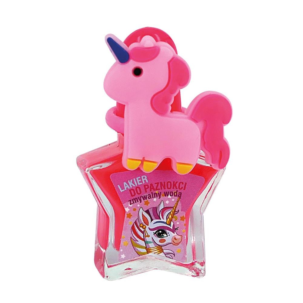 289244 CHLAPU CHLAP LAKIER DO PAZNOKCI KORALOWY BUTELKA GWIAZDKA,PIERŚCIONEK JEDNOROŻEC 5901571012773