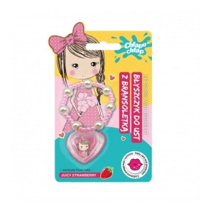 CHLAPU CHLAP BŁYSZCZYK DO UST Z BRANSOLETKĄ SOCZYSTA TRUSKAWKA