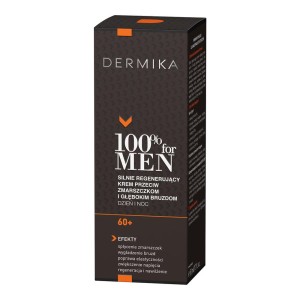 295308 DERMIKA 100% FOR MEN 60+ KREM DO TWARZY 50ML SILNIE REGENERUJĄCY 5902046770662