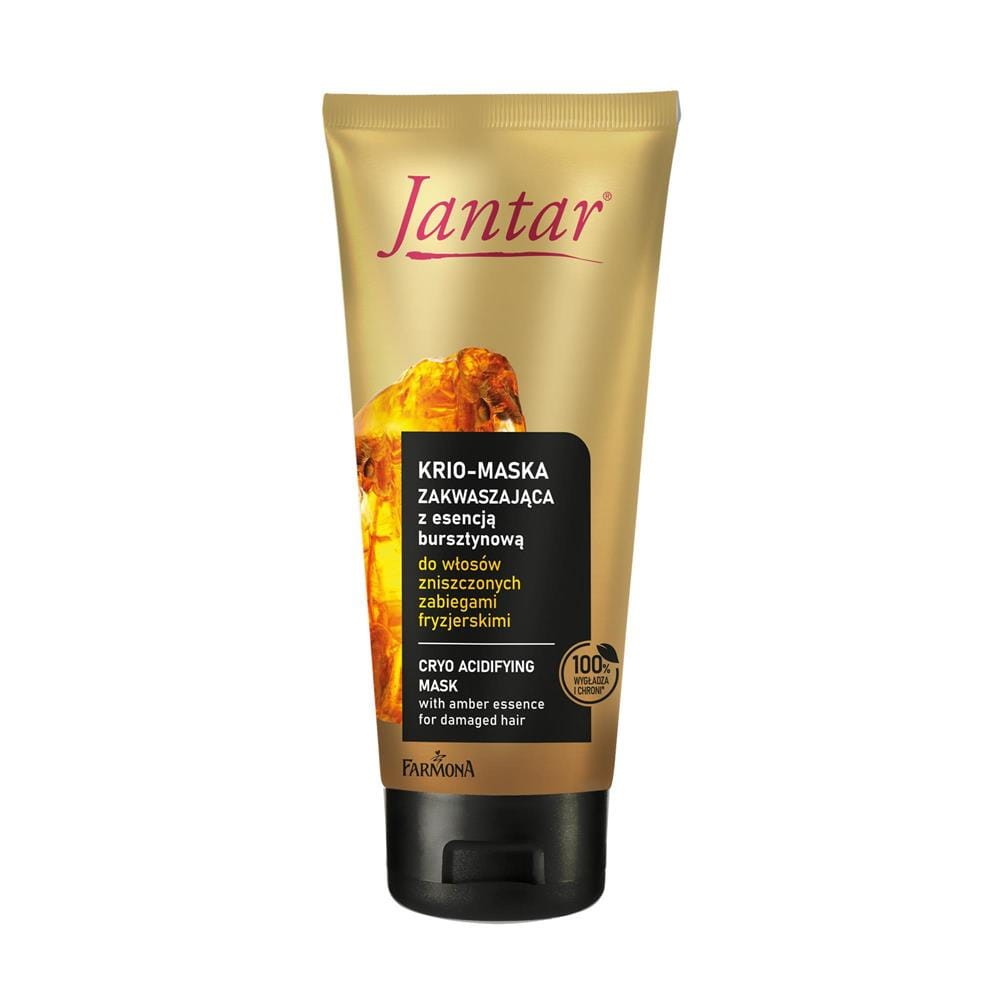 296418 JANTAR KRIO-MASKA DO WŁOSÓW 200ML ZAKWASZAJĄCA ZNISZCZONE ZABIEGAMI FRYZJERSKIMI 5900117981740