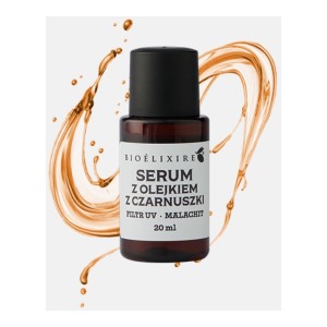 BIOELIXIRE SERUM DO WŁOSÓW Z OLEJKIEM Z CZARNUSZKI 20ML FILTR UV+MALACHIT ODŻYWIENIE, REGENERACJA, NAWILŻENIE  5903829094258