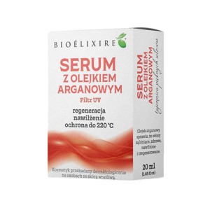 BIOELIXIRE SERUM DO WŁOSÓW Z OLEJKIEM ARGANOWYM 20ML FILTR UV REGENERACJA, NAWILŻENIE, PRZECIWSTARZENIE 8008277139074