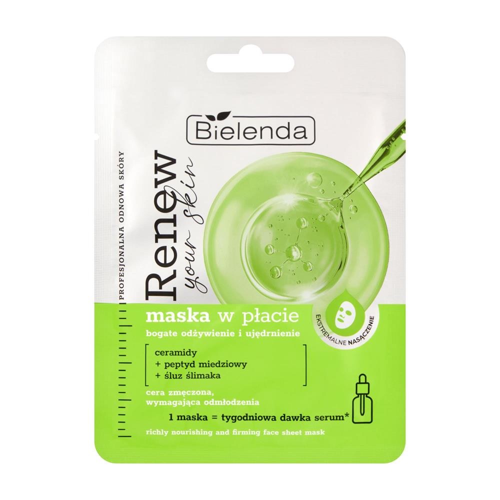 296248 BIELENDA RENEW YOUR SKIN MASECZKA DO TWARZY W PŁACIE BOGATE ODŻYWIENIE I UJĘDRNIENIE 5902169054748