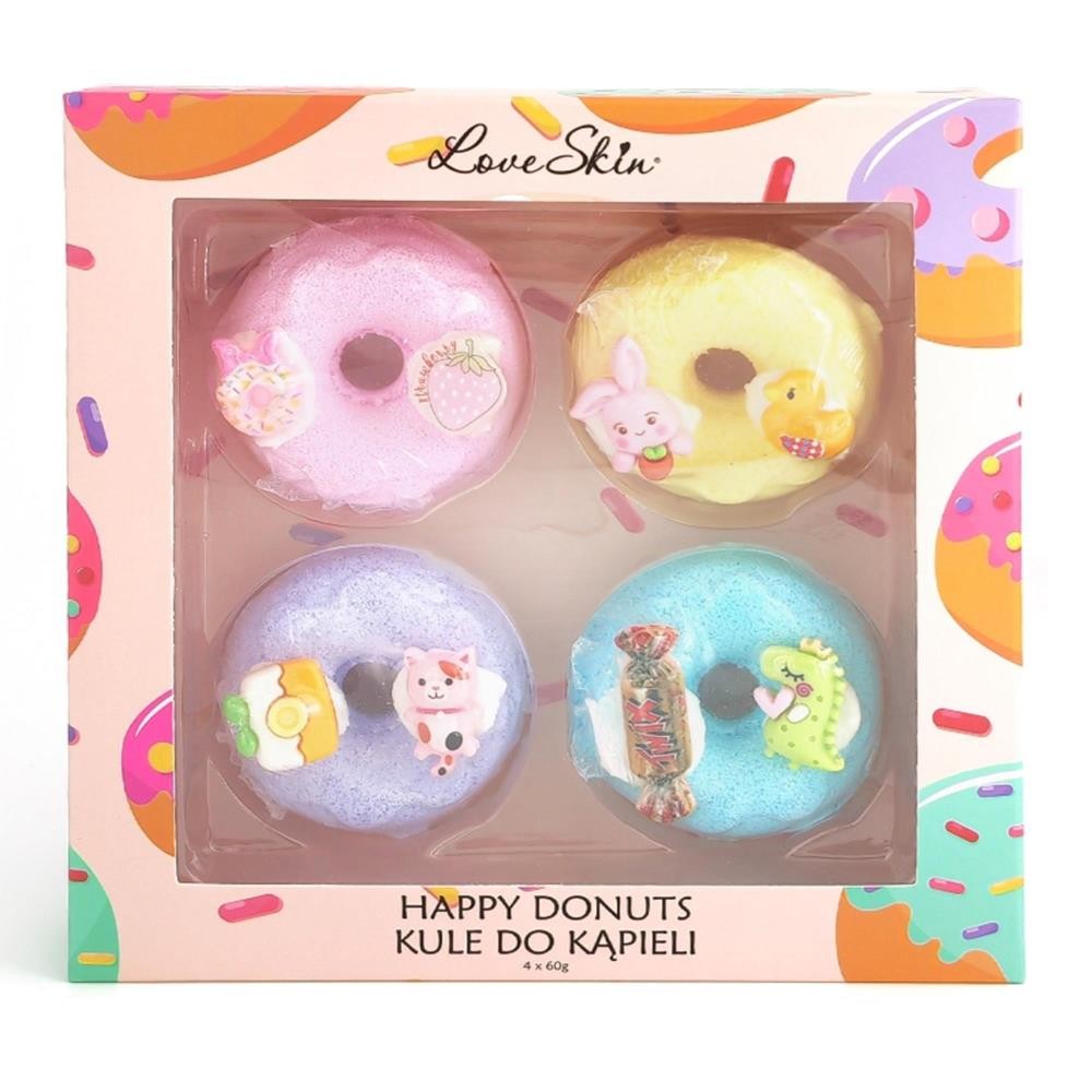 297870 LOVE SKIN KULA DO KĄPIELI 60GX4 HAPPY DONUTS 5901138324196