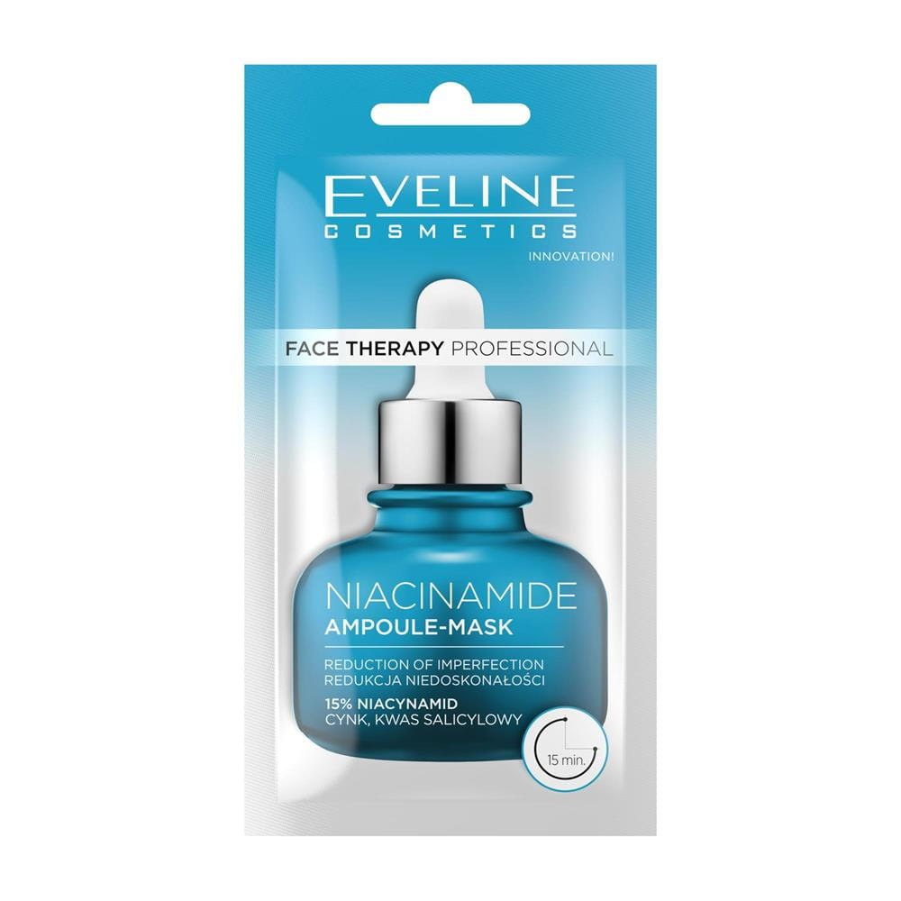 297096 EVELINE FACE THERAPY PROFESSIONAL AMPUŁKA-MASKA DO TWARZY 8ML NIACINAMIDE REDUKCJA NIEDOSK 5903416058540