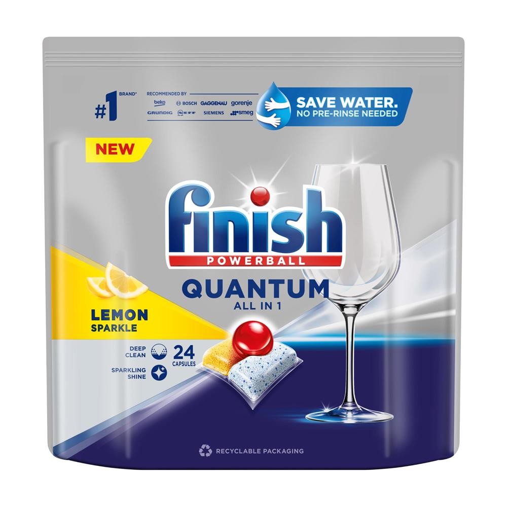 297550 FINISH TABLETKI DO ZMYWAREK QUANTUM ALL IN 1 24 LEMON 5908252004874
