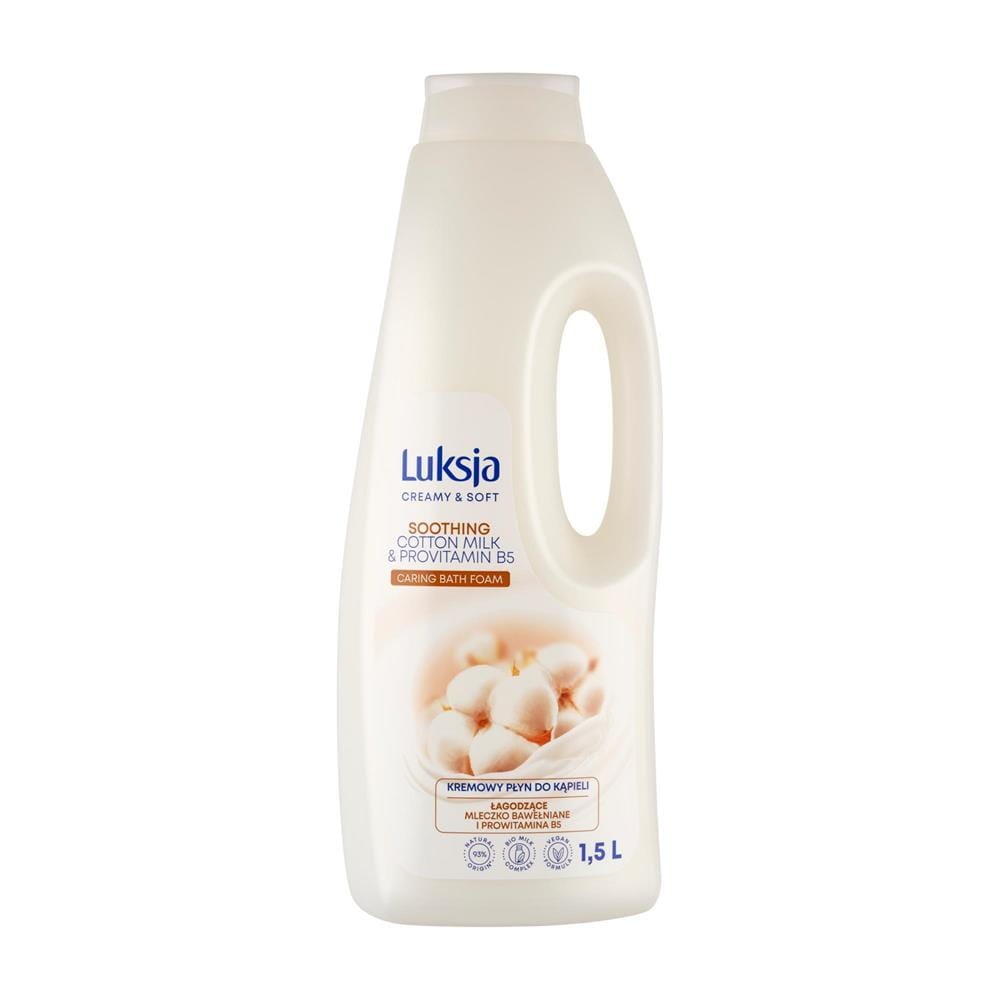 296828 LUKSJA PŁYN DO KĄPIELI 1.5L CREAMY&amp;SOFT MLECZKO BAWEŁNIANE I PROWITAMINA B5 5900536356761