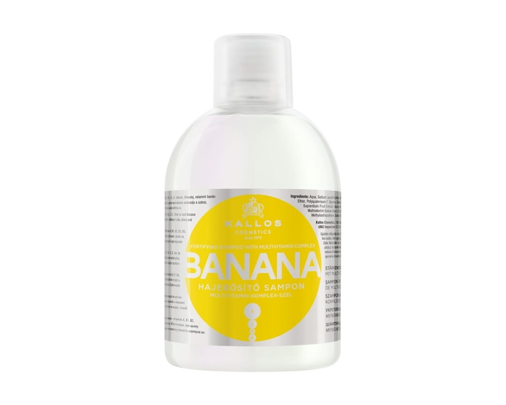 298873 KALLOS BANANA SZAMPON DO WŁOSÓW 1L 5998889511302