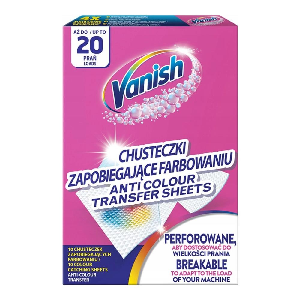 187506 VANISH CHUSTECZKI DO PRANIA (10) COLOR PROTECT 10 PRAŃ 5900627061987
