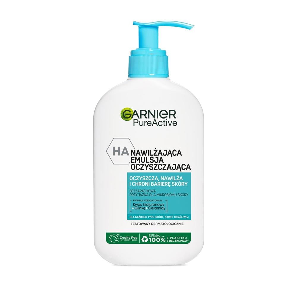287174 GARNIER PURE ACTIVE EMULSJA DO MYCIA TWARZY 250ML NAWILŻAJĄCA KAŻDY TYP SKÓRY 3600542488051