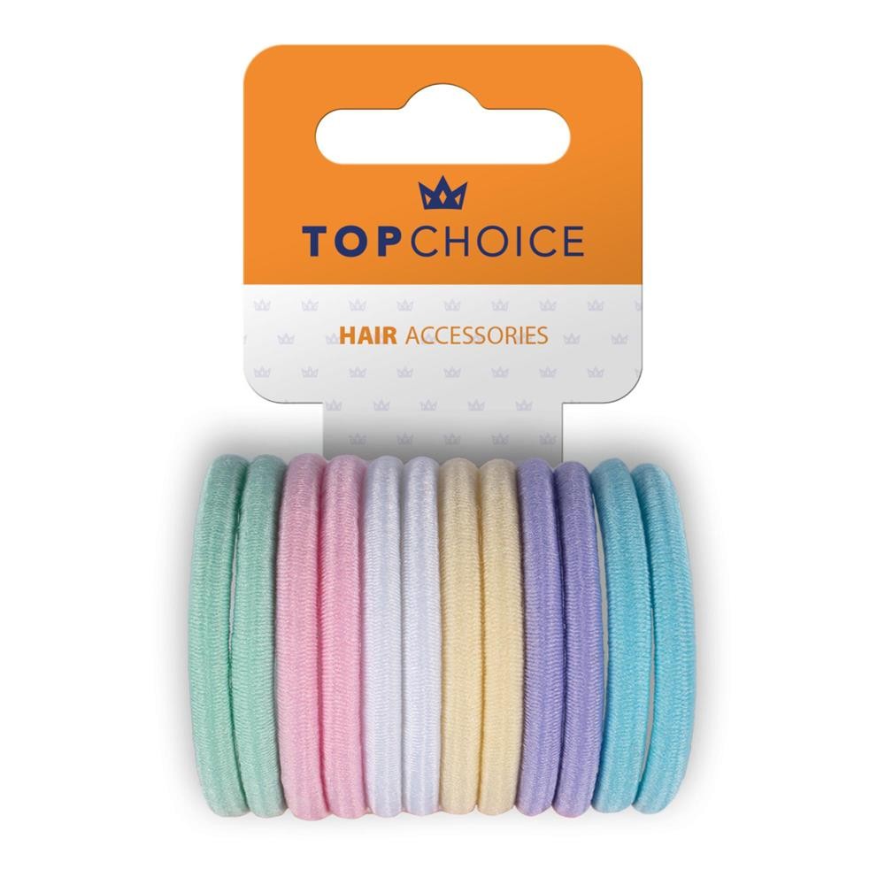 275926 TOP CHOICE GUMKA DO WŁOSÓW 12 SZT. MIX KOLORÓW PASTELE 26799 5905710026799