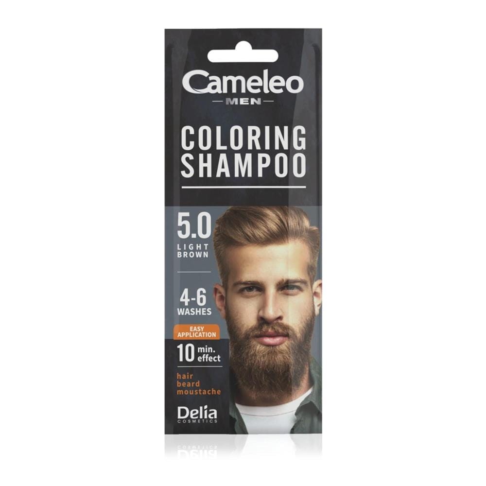 298410 CAMELEO MEN HAIR COLORING SHAMPOO SZAMPON KOL 5.0 LIGHT BROWN 5906750807188