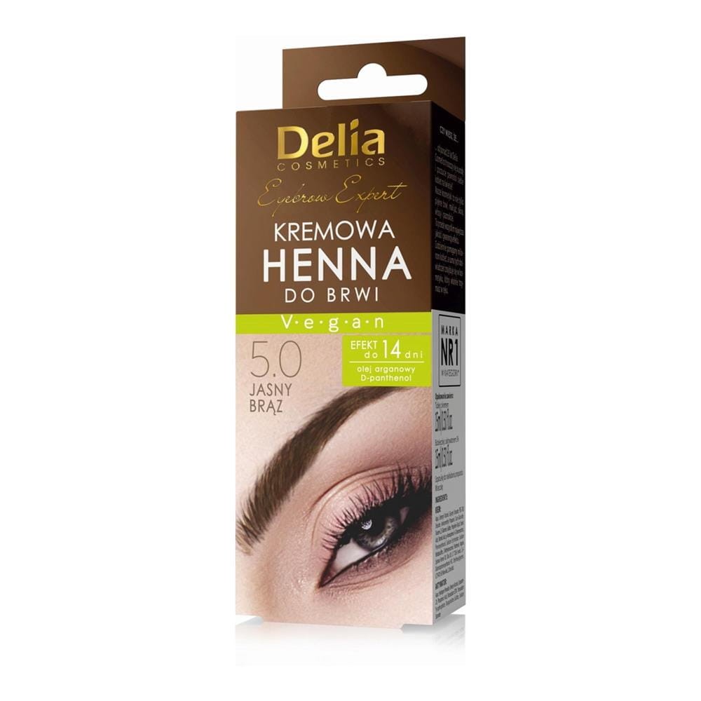 297663 DELIA EYEBROW EXPERT HENNA DO BRWI W KREMIE 5.0 JASNY BRĄZ 5906750807751
