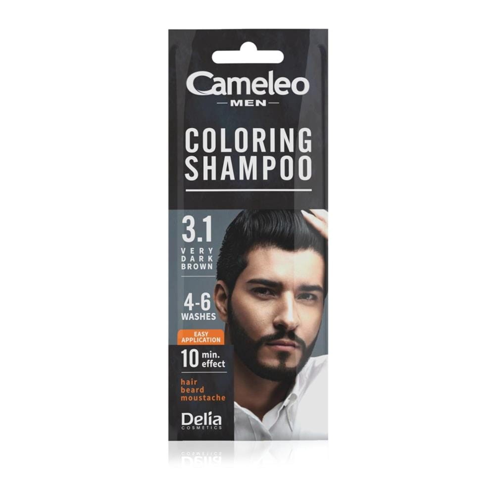 298413 CAMELEO MEN HAIR COLORING SHAMPOO SZAMPON 15ML KOLORYZUJĄCY 3.1 VERY DARK BROWN 5906750807157