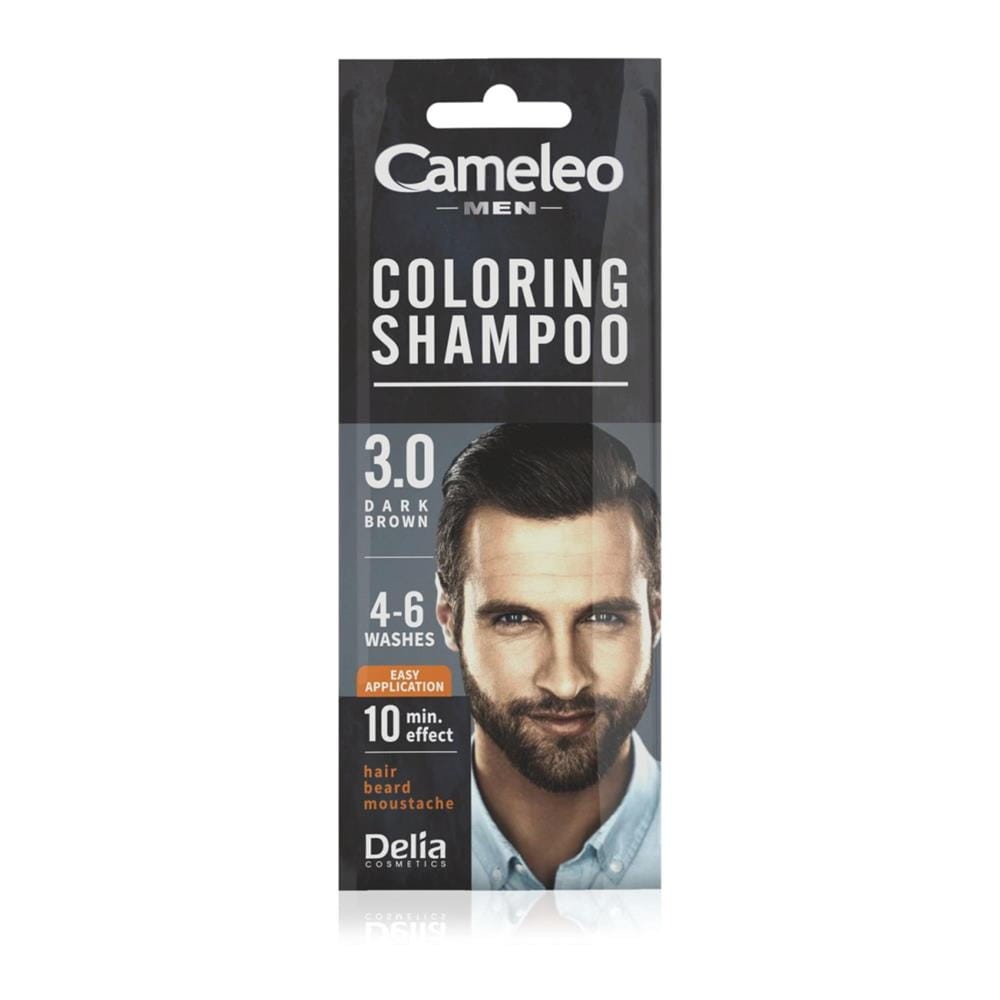 298412 CAMELEO MEN HAIR COLORING SHAMPOO SZAMPON 15ML KOLORYZUJĄCY 3.0 DARK BROWN 5906750807164