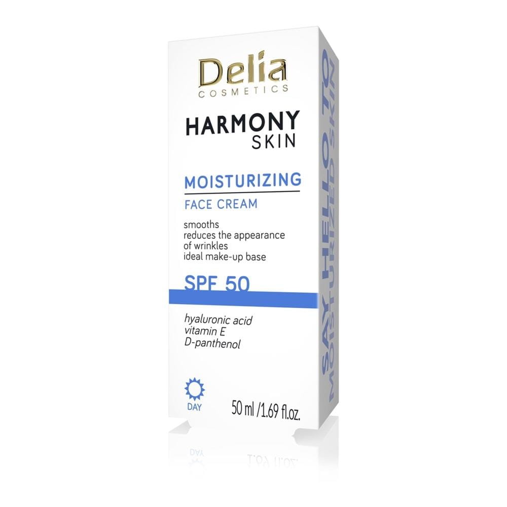 297144 DELIA HARMONY SKIN KREM DO TWARZY 50ML NAWILŻAJĄCY SPF50 5906750806303