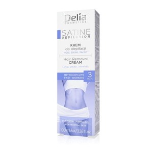 DELIA SATINE KREM DO DEPILACJI NOGI,BIKINI,PACHY 100ML BŁYSKAWICZNY 3 MINUTY NORMALNA