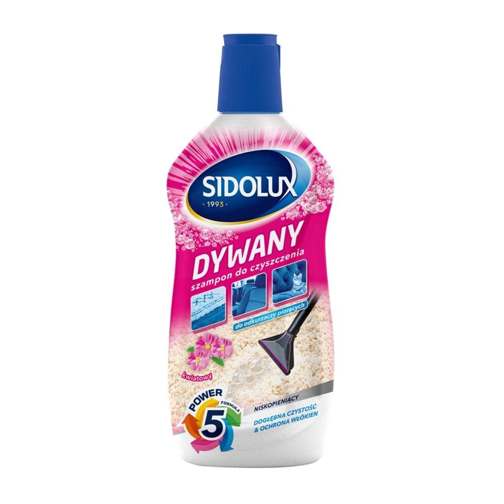 400263 SIDOLUX DYWANY SZAMPON DO CZYSZCZENIA DO ODKURZACZY PIORĄCYCH 500ML KWIATOWY 5902986214745