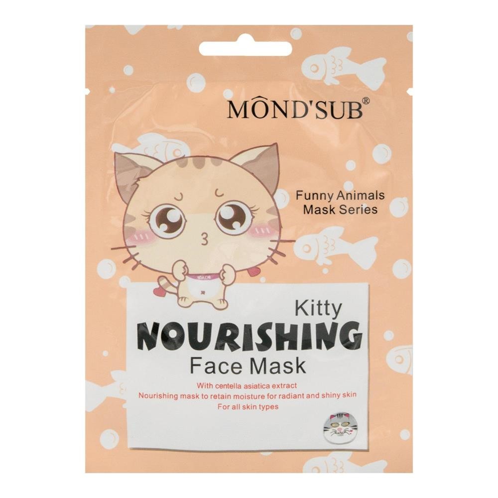 297869 MOND'SUB MASECZKA DO TWARZY W PŁACIE ANIMALS KITTY NOURISHING ODŻYWCZA 5903794194786