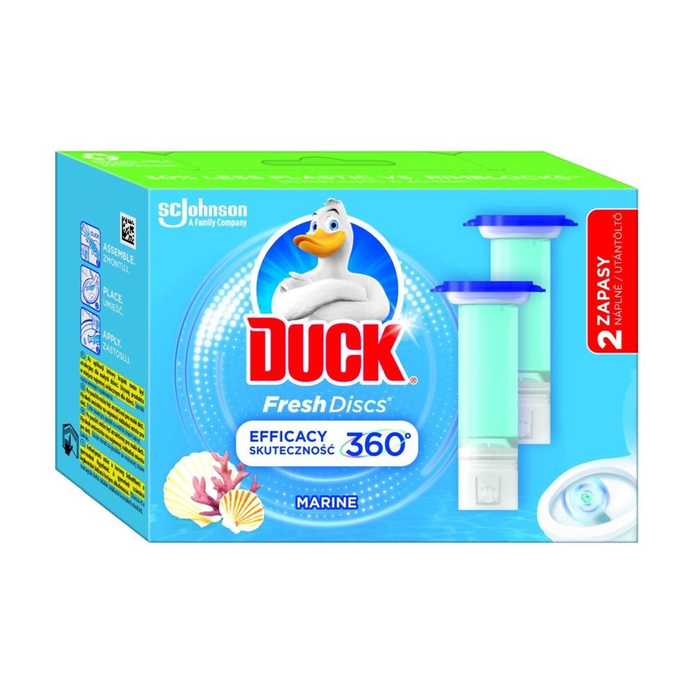 294729 DUCK KRĄŻEK ŻELOWY DO WC FRESH DISCS ACTIVE ZAPAS DISC MARINE 12 SZT. 5000204338959