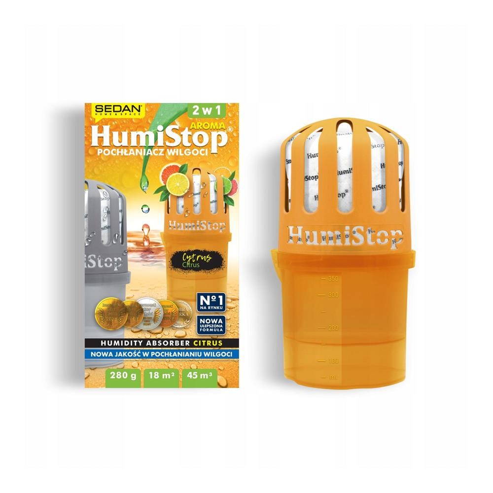 297039 HUMISTOP POCHŁANIACZ WILGOCI DO 18M2/45M3 CYTRUS/CITRUS 5905351312725