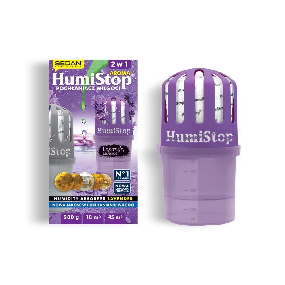293297 HUMISTOP POCHŁANIACZ WILGOCI DO 18M2/45M3 LAWENDA/LAVENDER 5905351312701