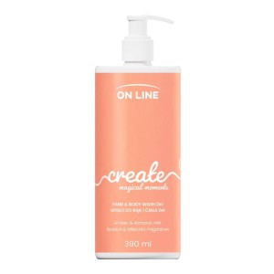 ON LINE MYDŁO W PŁYNIE DOZOWNIK 390ML CREATE AMBER&ALMOND MILK/BURSZTYN&MLECZKO MIGDAŁOWE