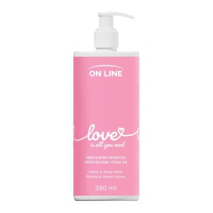 ON LINE MYDŁO W PŁYNIE DOZOWNIK 390ML LOVE PEONY&ROSE WATER/PIWONIA&WODA RÓŻANA