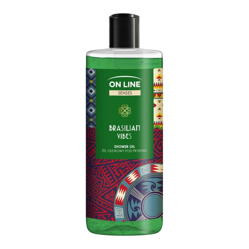 401490 ON LINE SENSES OLEJKOWY ŻEL POD PRYSZNIC WOMEN 500ML BRASILIAN VIBES 5903116752519