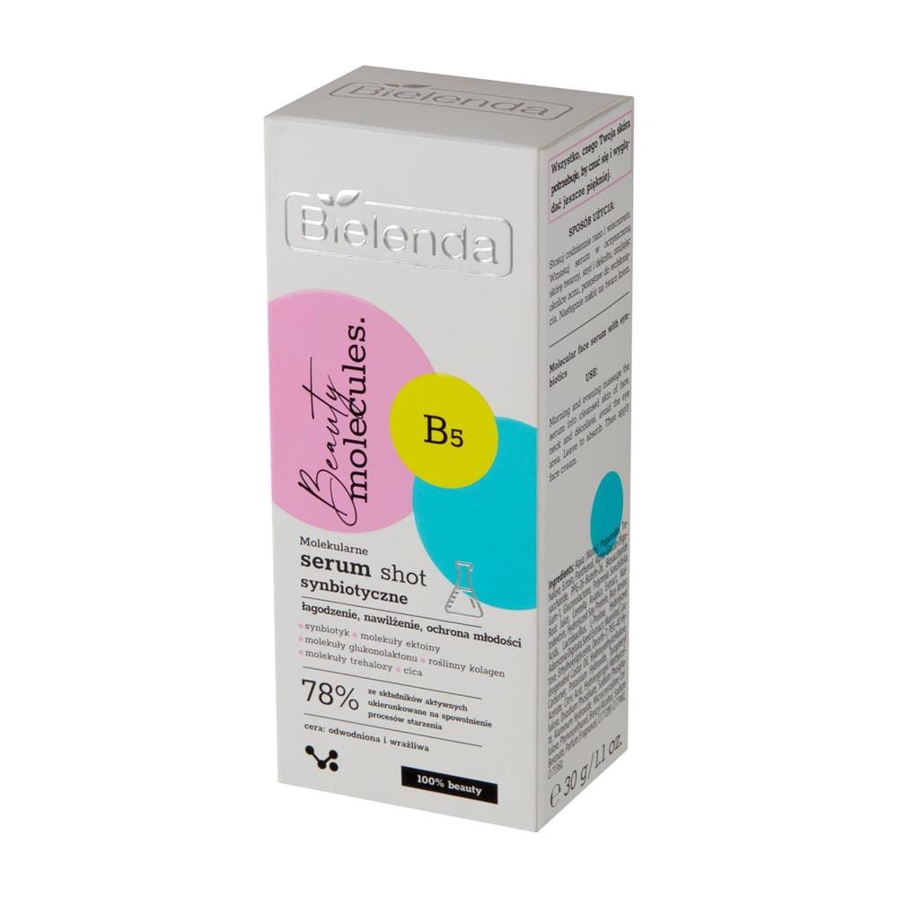 283574 BIELENDA BEAUTY MOLECULES SERUM SHOT DO TWARZY 30G SYNBIOTYCZNE ODWODNIONA,WRAŻLIWA 5902169051334