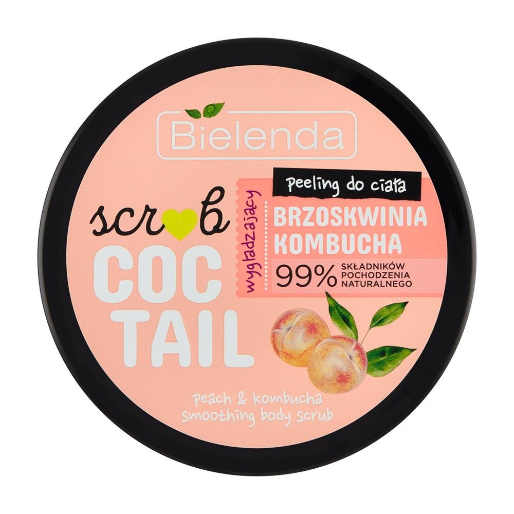 273428 BIELENDA COCTAIL SCRUB PEELING DO CIAŁA 350G BRZOSKWINIA+KOMBUCHA WYGŁADZAJĄCY 5902169048440