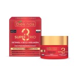 BIELENDA SUPER TRIO RETINOL+VIT C+KOLAGEN 40+ KREM DO TWARZY 50ML INTENSYWNIE NAWILŻAJĄCY