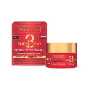 278635 BIELENDA SUPER TRIO RETINOL+VIT C+KOLAGEN 70+ KREM DO TWARZY 50ML GŁĘBOKO ODBUDOWUJĄCY 5902169050023