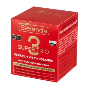 278635 BIELENDA SUPER TRIO RETINOL+VIT C+KOLAGEN 70+ KREM DO TWARZY 50ML GŁĘBOKO ODBUDOWUJĄCY 5902169050023