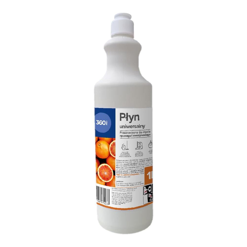 289742 360 PRO PŁYN DO MYCIA UNIWERSALNY 1L DO MYCIA RĘCZNEGO I MASZYNOWEGO CZERWONE POMARAŃCZE 5902768979237