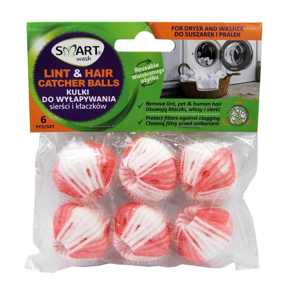 298358 SMART WASH KULE DO SUSZAREK I PRALEK 6 SZT. DO WYŁAPYWANIA SIERŚCI I KŁACZKÓW 5060411614864