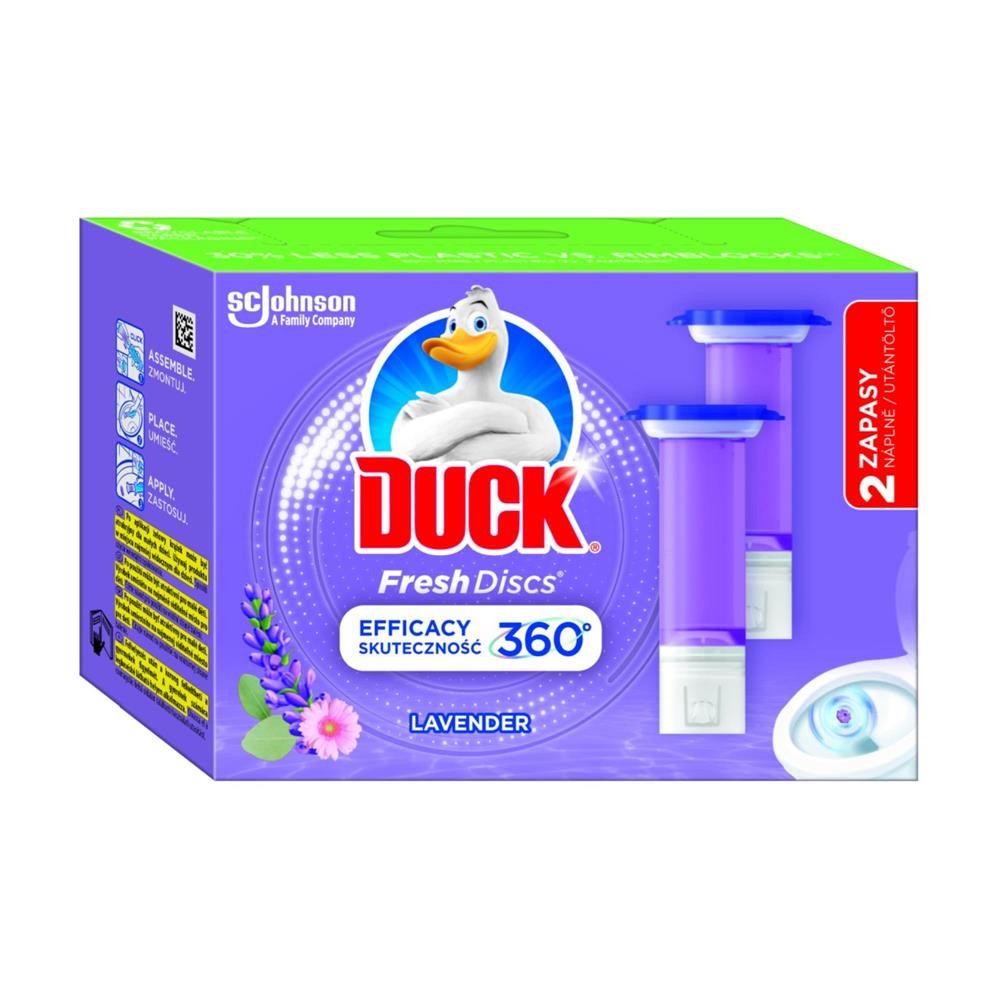 294728 DUCK KRĄŻEK ŻELOWY DO WC FRESH DISCS ACTIVE ZAPAS DISC LAVENDER 12 SZT. 5000204338980