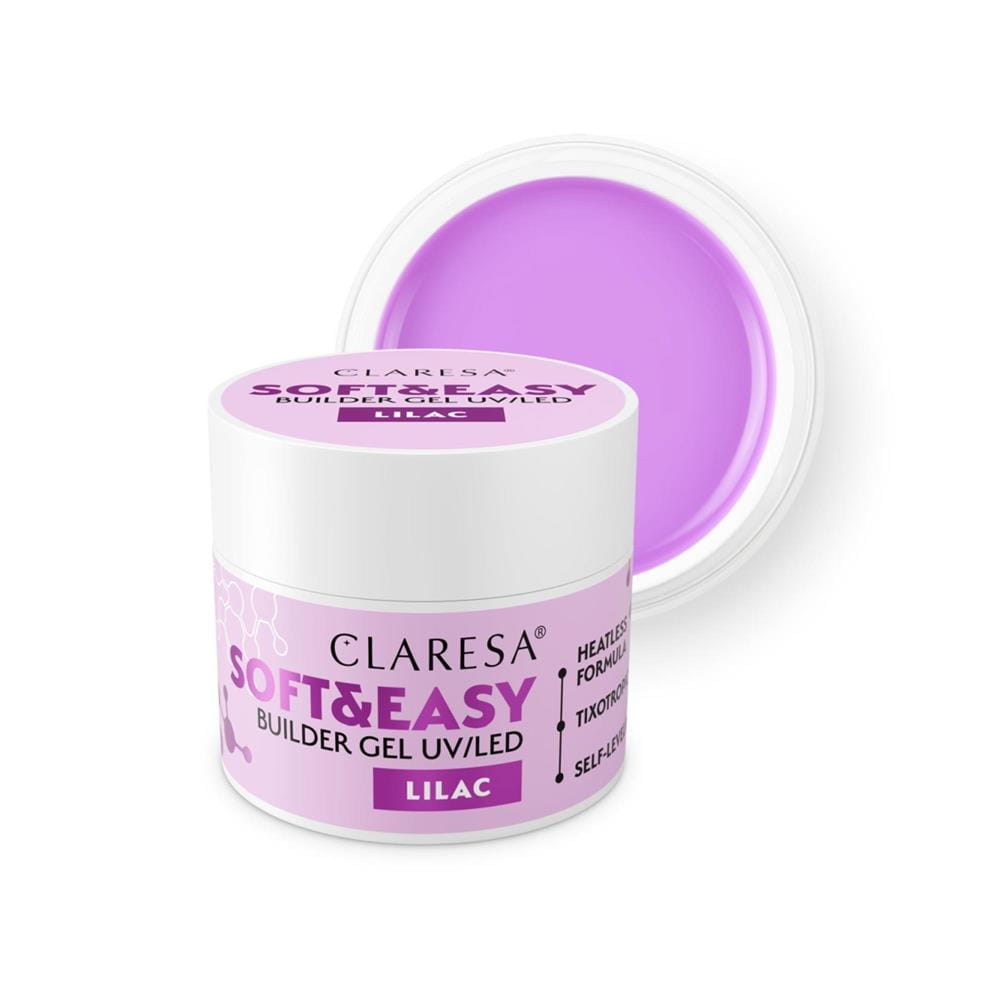 402224 CLARESA ŻEL BUDUJĄCY DO PAZNOKCI 45G SOFT&amp;EASY UV/LED LILAC 5903819825732