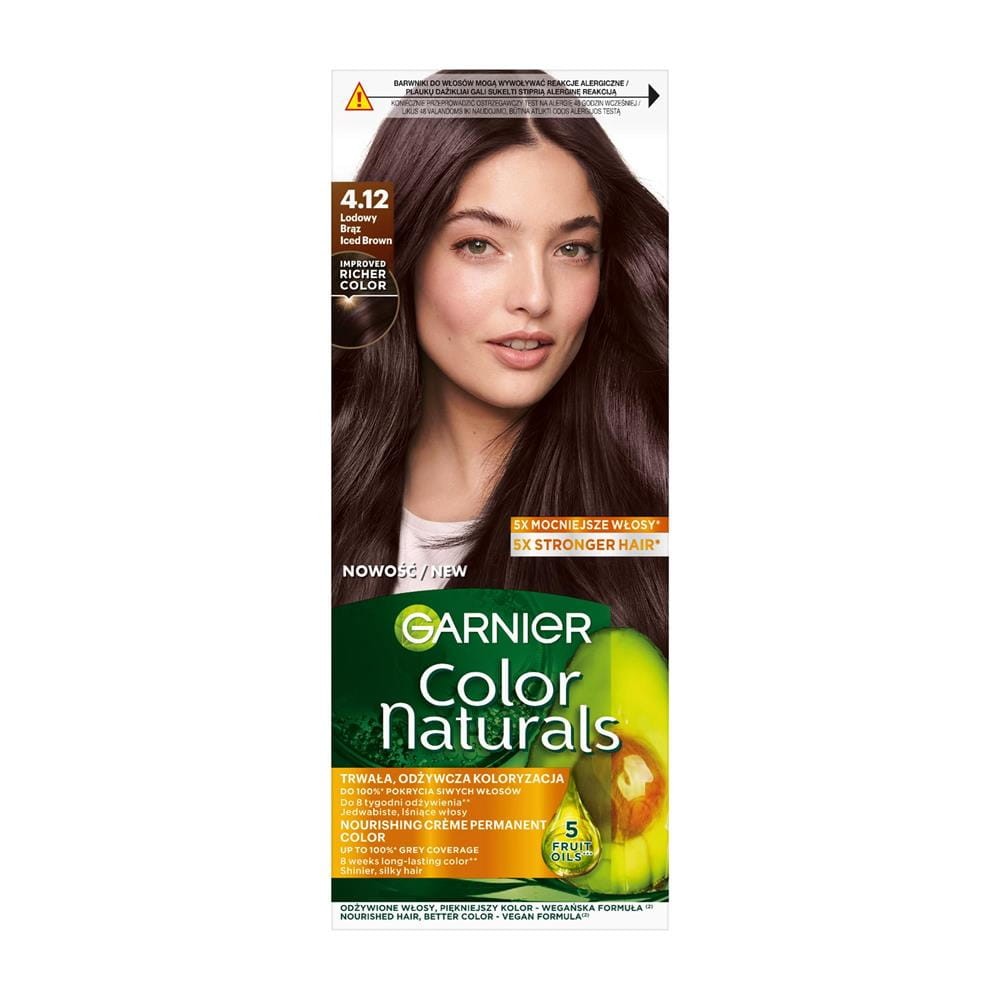 247061 GARNIER COLOR NATURALS FARBA KOLORYZUJĄCA 4.12 LODOWY BRĄZ 3600542335324