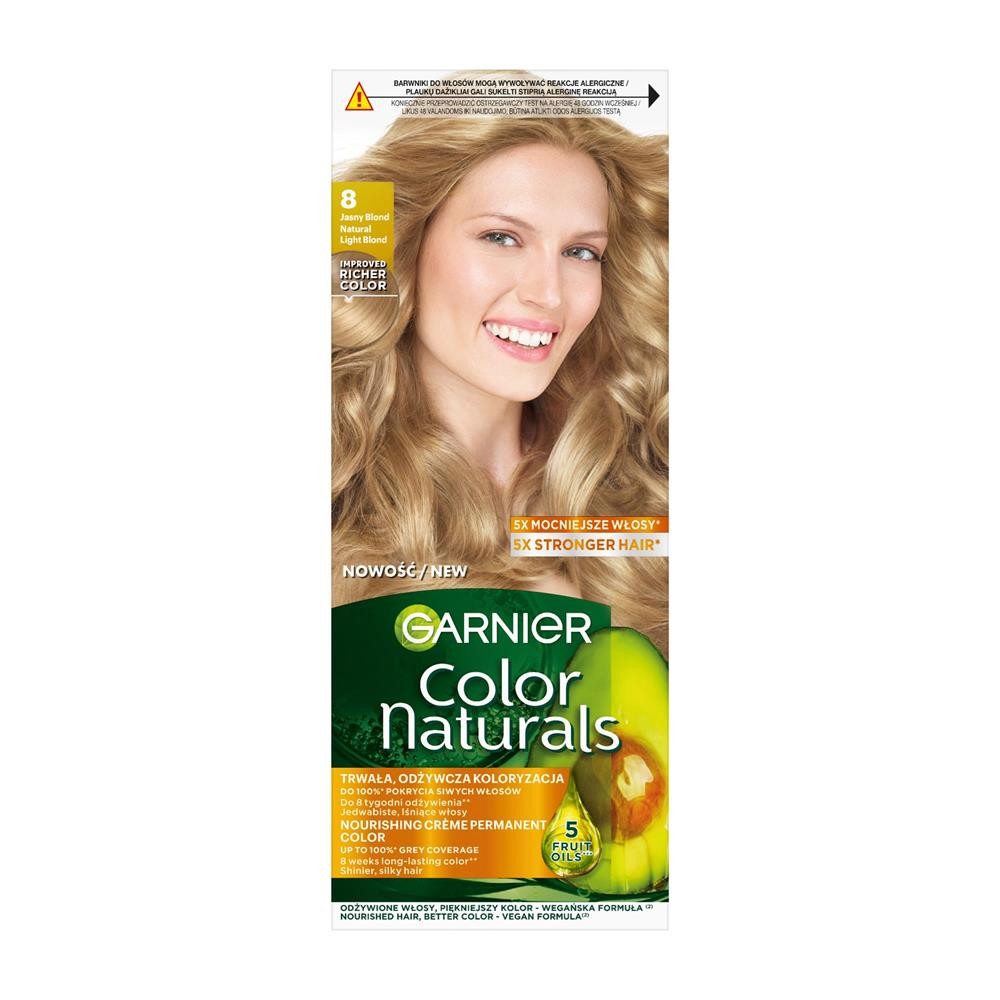 15065 GARNIER COLOR NATURALS FARBA KOLORYZUJĄCA 8 JASNY BLOND 3600540179661