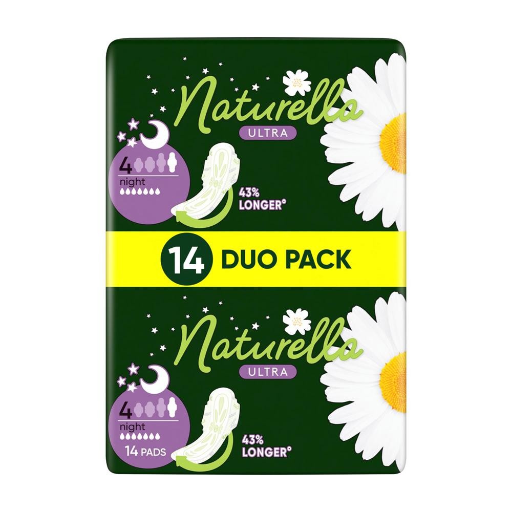 297372 NATURELLA PODPASKI CAMOMILE ULTRA NIGHT 14 SZT. 8001090585394
